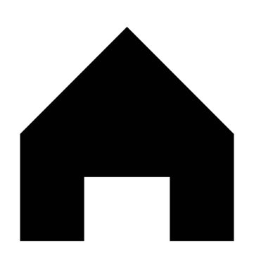 Kamp çadırı düz vektör simgesi 