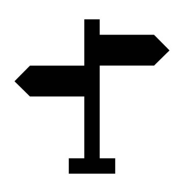 işaret direği düz vektör simgesi 