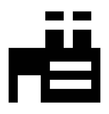 Fabrika Düz Vektör Simgesi