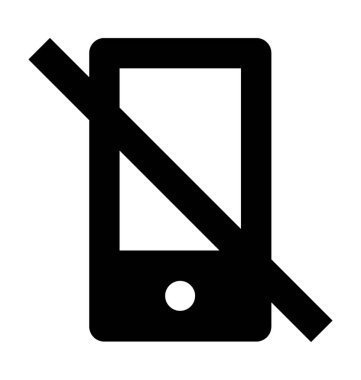 Telefon düz vektör simge yok