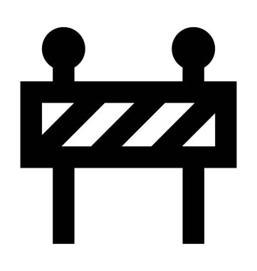 Bariyer düz vektör simgesi