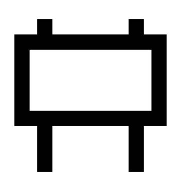 Billboard düz vektör simgesi