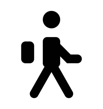 Yolcu düz vektör simgesi