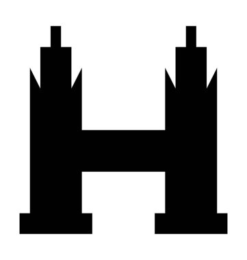 kale düz vektör simgesi