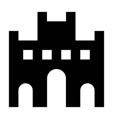 Müze düz vektör simgesi