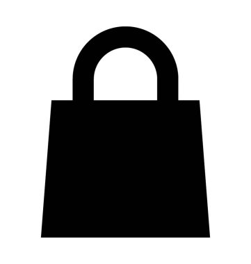 alışveriş poşeti düz vektör simgesi