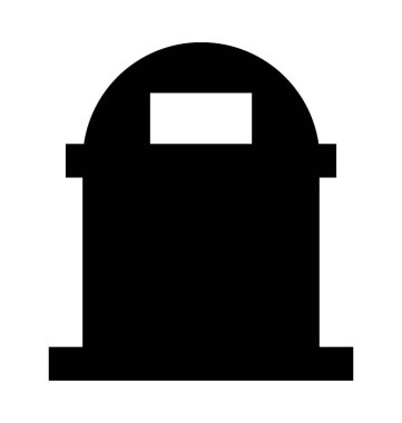 Posta kutusu düz vektör simgesi