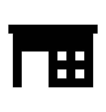 Ofis Masası Düz Vektör Simgesi