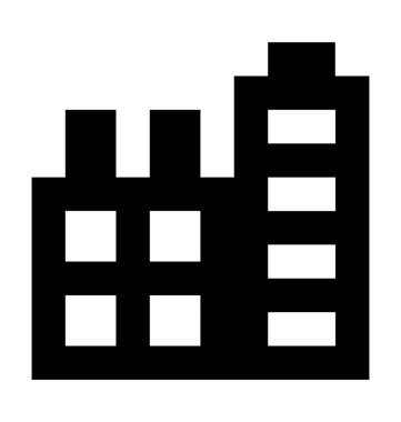 Fabrika Düz Vektör Simgesi