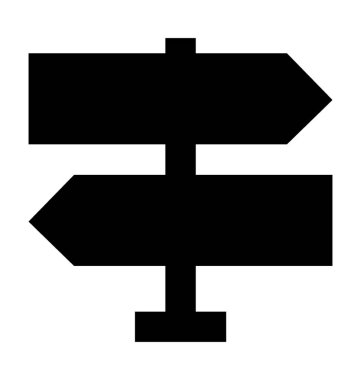 işaret direği düz vektör simgesi