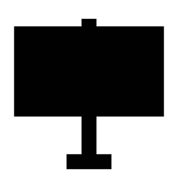 Billboard düz vektör simgesi