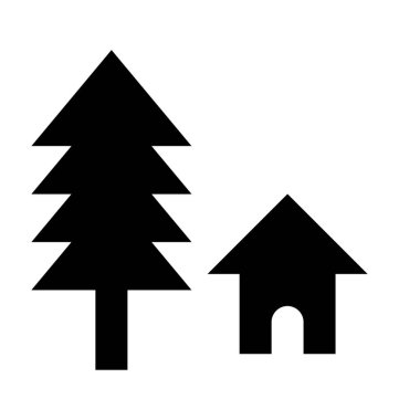 doğa düz vektör simgesi