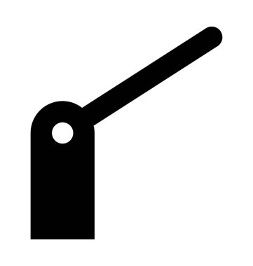 Yol engeli düz vektör simgesi