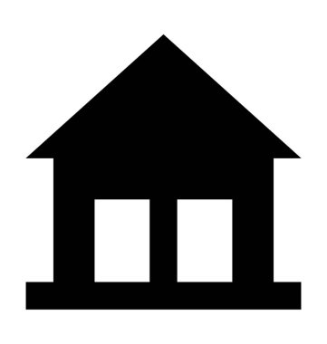 ev düz vektör simgesi