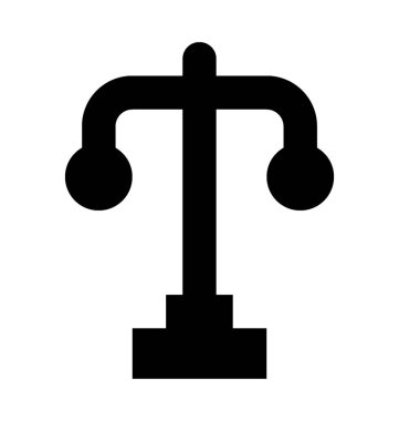 Sokak lambası düz vektör simgesi