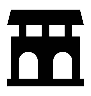 Mimari düz vektör simgesi