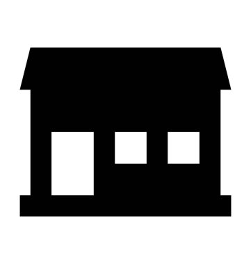 ev düz vektör simgesi