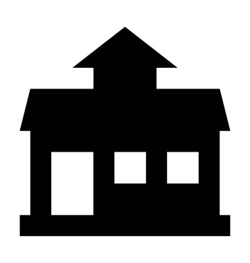 ev düz vektör simgesi