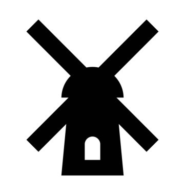 Yel değirmeni daire vektör simgesi