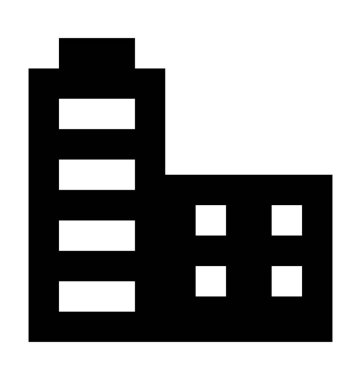 Kütüphane Binası düz vektör simgesi