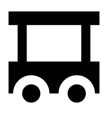 Yemek sepeti düz vektör simgesi