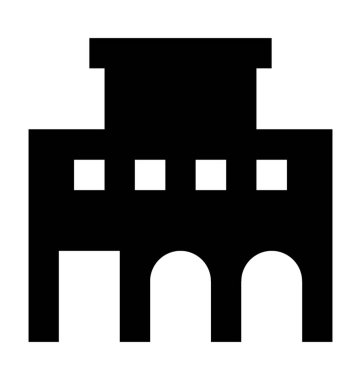 ev düz vektör simgesi