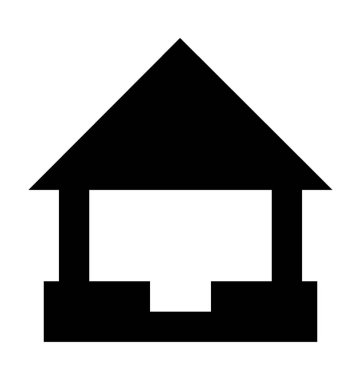 Bower düz vektör simgesi