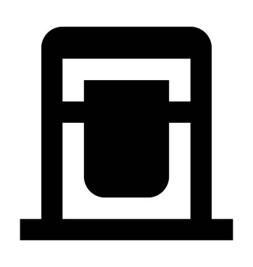 Çöp kutusu düz vektör simgesi