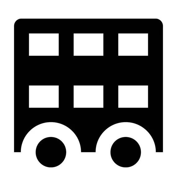 London Bus Flat Vector Icon — Stock Vector