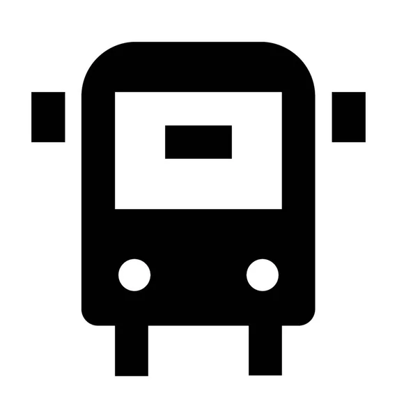 Public Bus Flat Vector Icon — Stock Vector