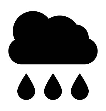 Düz vektör simgesi yağmur