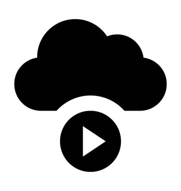 Bulut ortam düz vektör simgesi