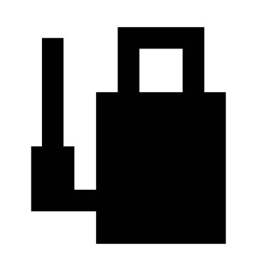 USB adaptörü düz vektör simgesi