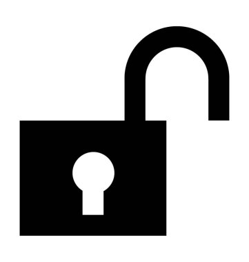 Düz vektör simgesi kilidini