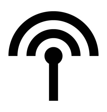 WiFi alanına düz vektör simgesi