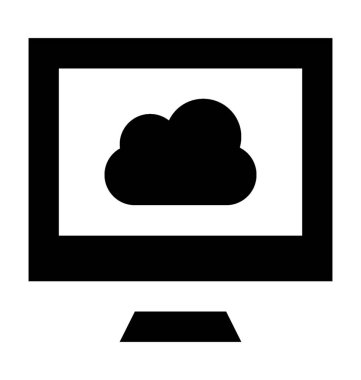 bulut bağlantı düz vektör simgesi