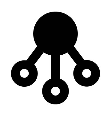 Bulut ağ düz vektör simgesi