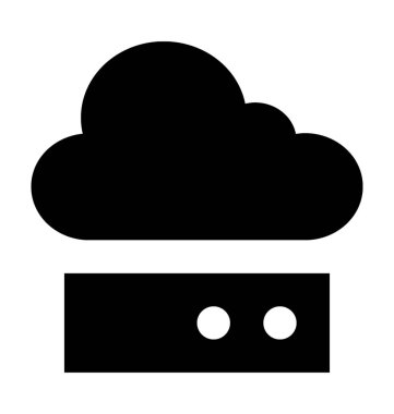 Bulut ağ düz vektör simgesi