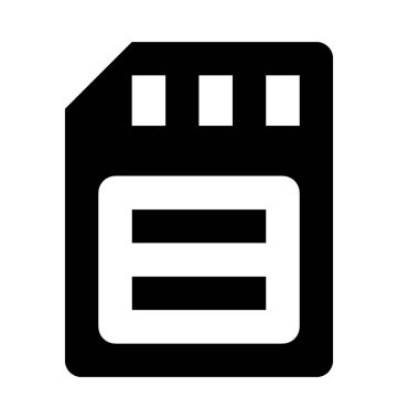 Sim düz vektör simgesi