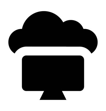 bulut bağlantı düz vektör simgesi