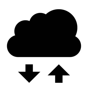 Bulut hesaplama düz vektör simgesi