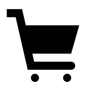 alışveriş sepeti düz vektör simgesi