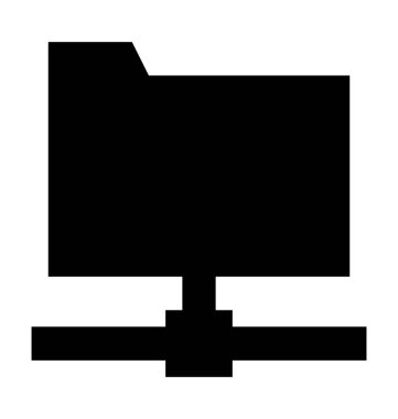 Klasör düz vektör simgesi bağlı