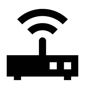 Wifi Yönlendirici Düz Vektör Simgesi