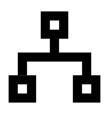 hiyerarşi düz vektör simgesi