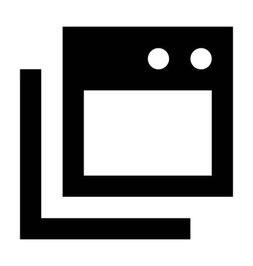 Web sayfası düz vektör simgesi