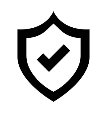 kalkan düz vektör simgesi