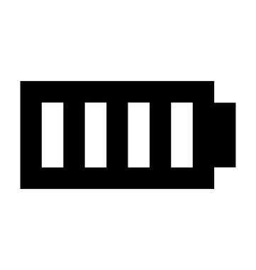 Tam pil düz vektör simgesi