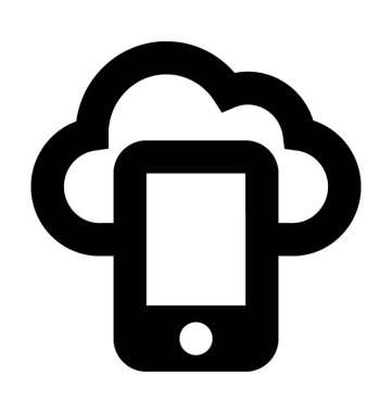 Düz vektör simge bulut