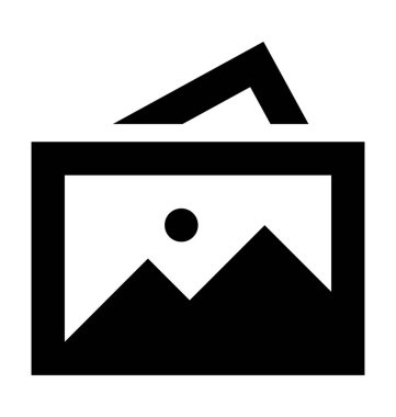 Manzara düz vektör simgesi